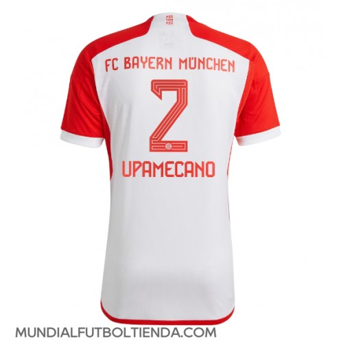 Camiseta Bayern Munich Dayot Upamecano #2 Primera Equipación Replica 2023-24 mangas cortas